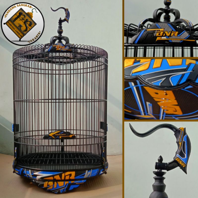 SANGKAR/KANDANG MURAI BNR RACING BIRU GOLD
