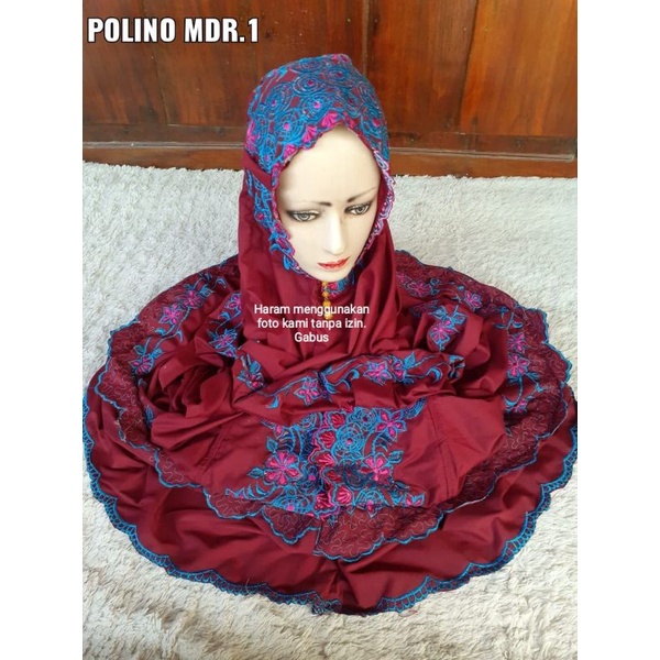 mukena MADURA motif SIMPEL bunga rambat melingkar cantik model terusan/lajuran