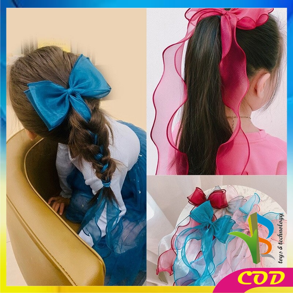 RB-C344 Jepit Rambut Korea Pita Untuk Wanita Ikat Rambut Pita Panjang ala Korea / Ribbon Hair Tie / Jepit Rambut Wanita / Jepitan Rambut Anak Perempuan