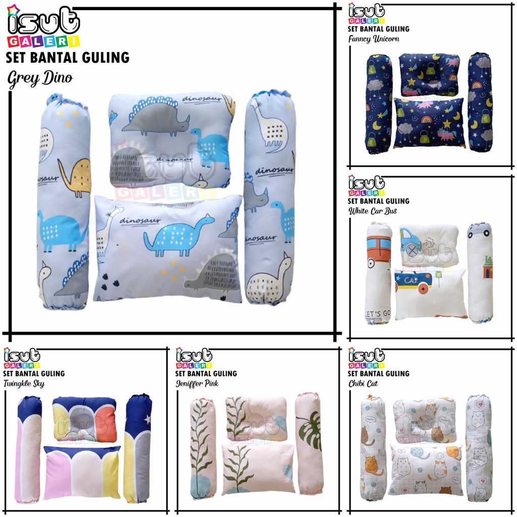 Baby Set Bantal Peang Guling Bantal Kotak Sarung Bisa Di Lepas