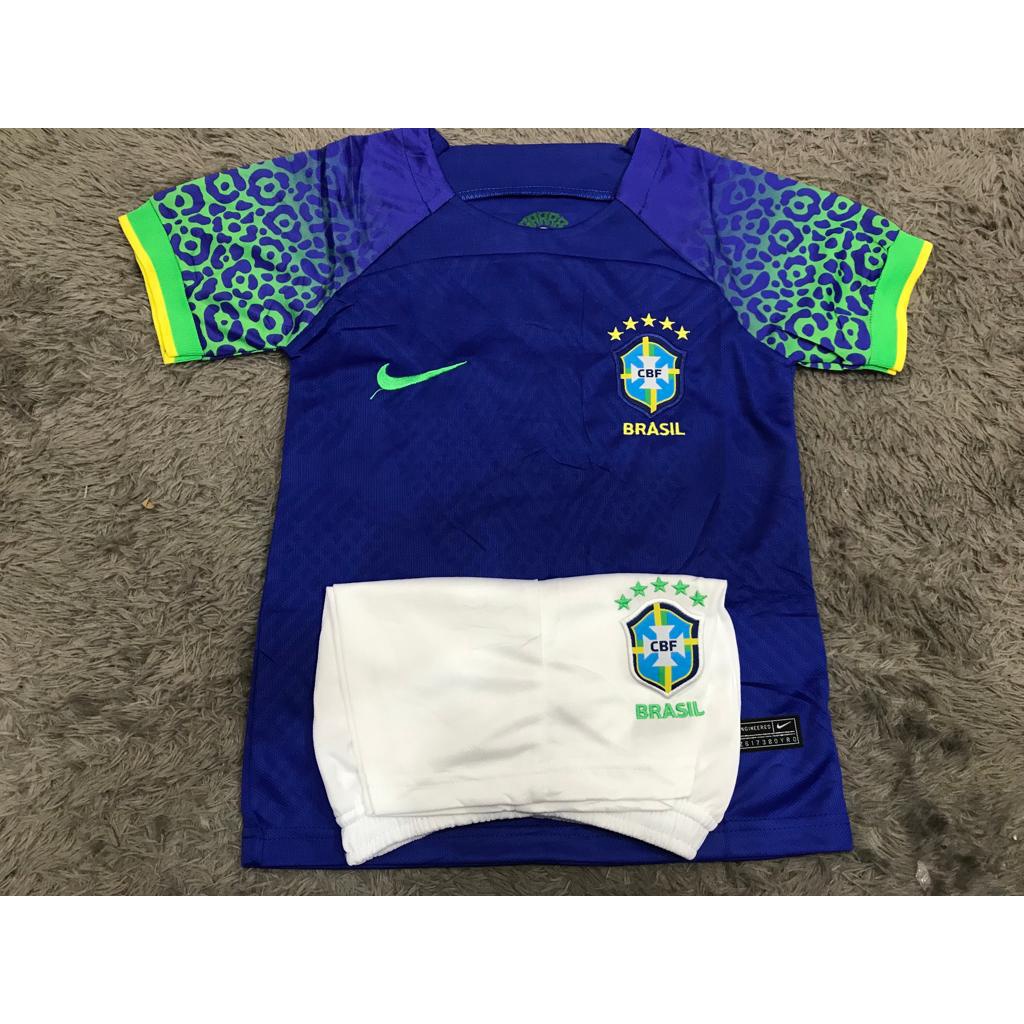 Jersey kids / anak brazil away 2022 - 2023 grade ori import