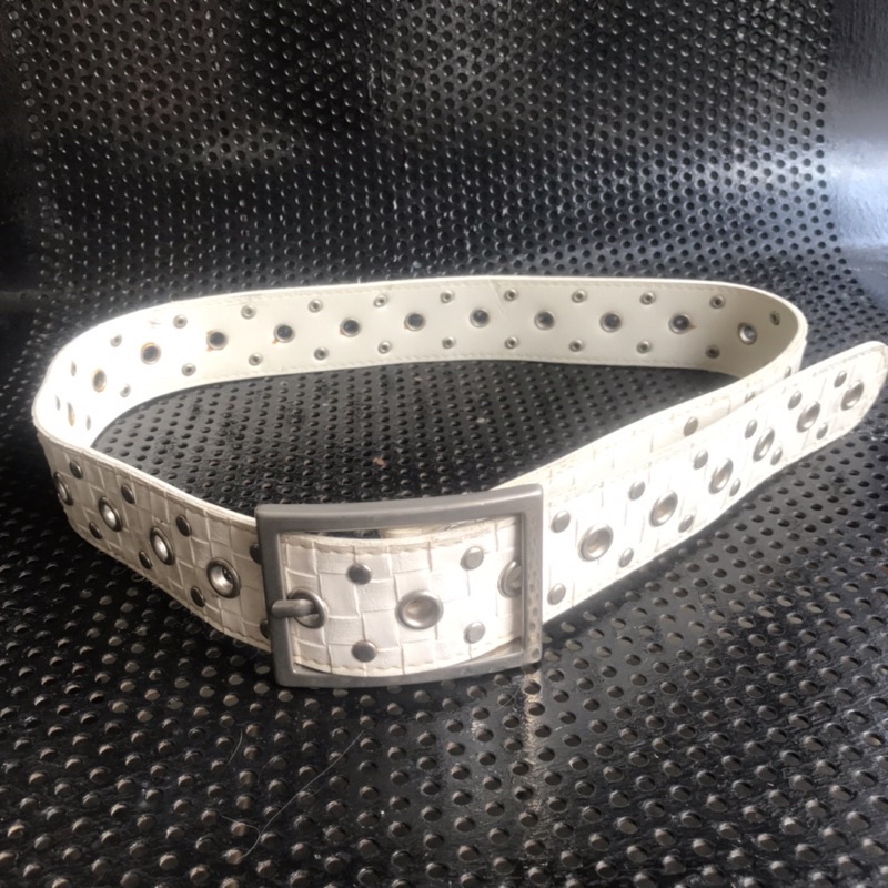 belt y2k white vintage thrift preloved second