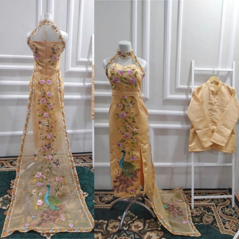 Cheongsam couple / baju sangjit / dress China / qipao