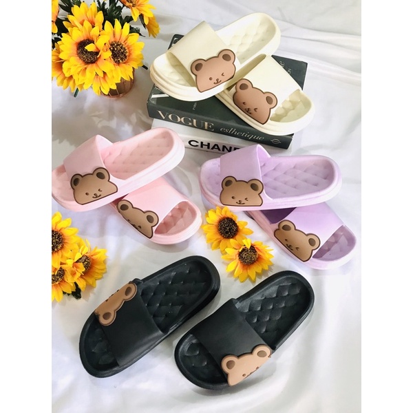 Sandal Slop Motif Bear Samping Best Seller Mokaya 788-B11 dan Micu 1018