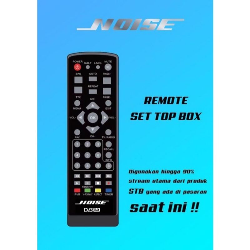 ￼Bisa COD Remot Set Top Box Noise Luby dan Semua Merek Set Top Box / Remote Control For Receiver Digital / Remot STB