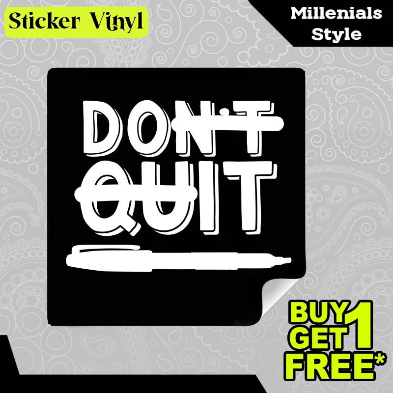 

Stiker Sticker Don't Quit Do It Gambar Unik Desain Keren dan Kekinian Aesthetic Bahan Vinyl Satuan Anti Air