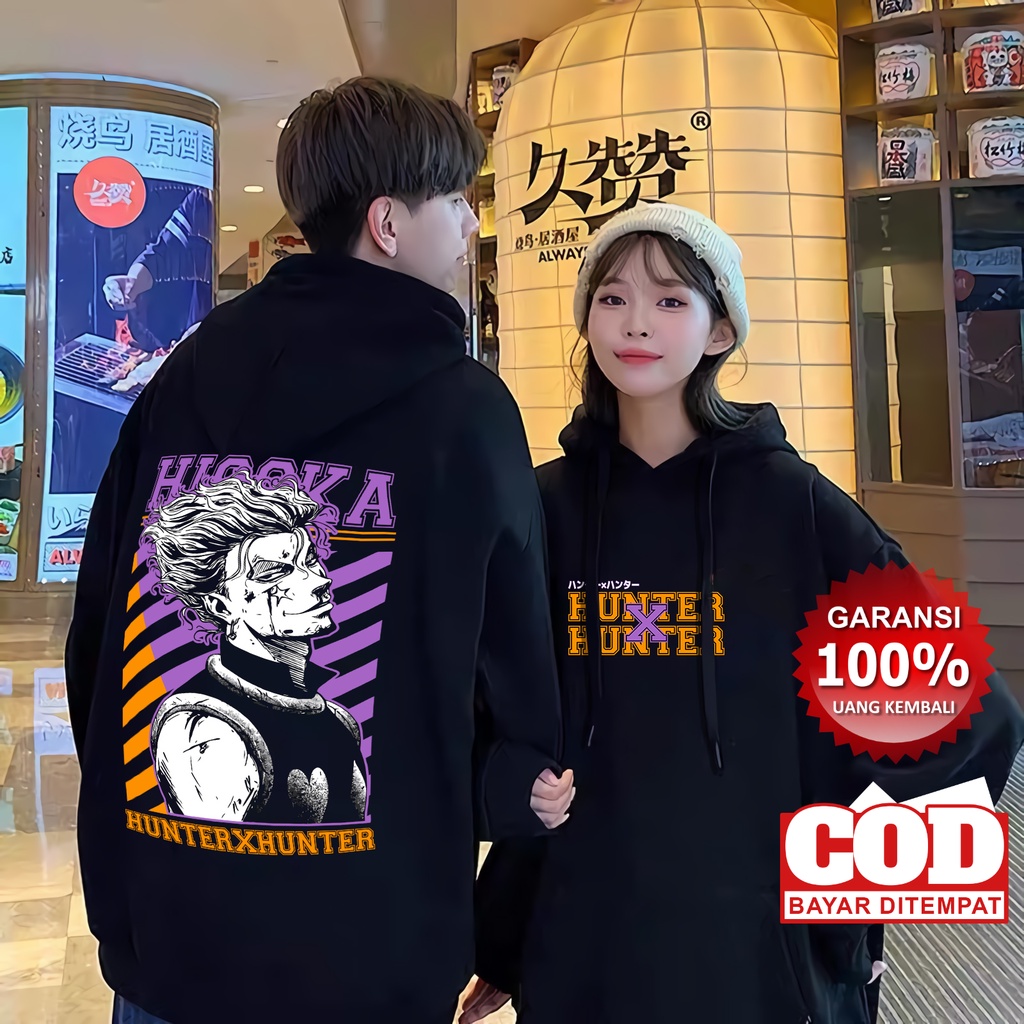 Promo Cod Hoodie Pria Hunter x Hunter Hisoka Joker Bisa Couple Pria Wanita Wear Sweatshirt Loose Oversize Trendy Jacket Hoodie Korean Style Anime