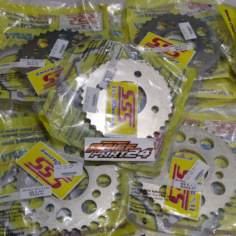 Gear ger belakang sss 428.35/36/37 Megapro Tiger GL CB150R VERSA TRIPLE SSS 415/428 GIR karisma supr