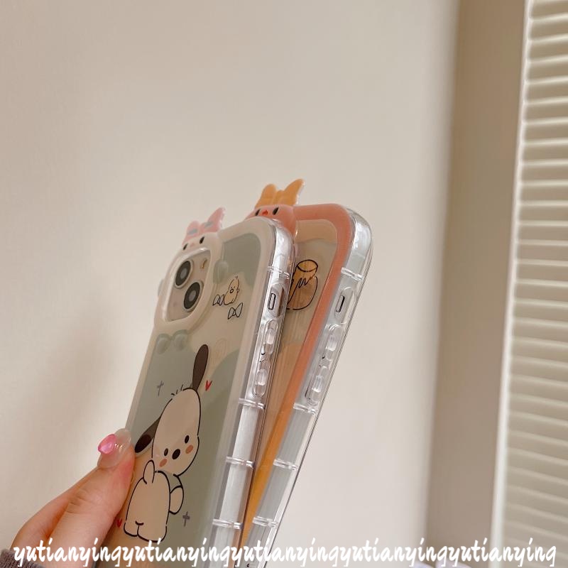 Soft Case Desain Kartun Pochacco Winnie The Pooh 3D Untuk IPhone 7 8 Plus 11 6 6S XR 14 Plus 13 12 14 Pro MAX X XS MAX SE 2020