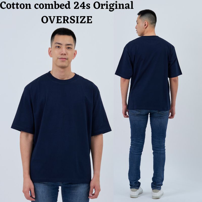 Kaos Oversize,Baju Oblong t-shirt Pria Cotton Combed 24s Jumbo , Pakaian Pria, Atasan pria ,Kaos Cow