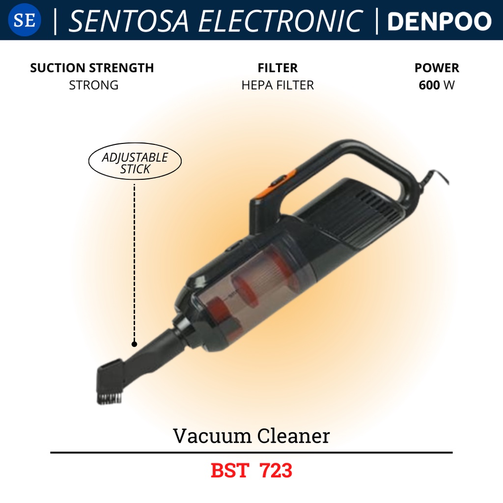 DENPOO BST 723 HANDHELD VACUM CLEANER PENGHISAP DEBU SOFA 14KPA