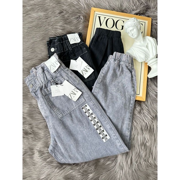 Zr jeans paperbag pants