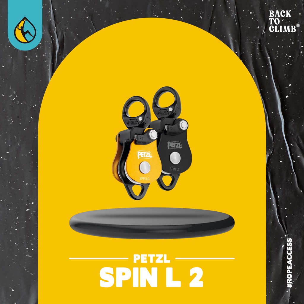 PETZL SPIN L2 Single Pulley with Swivel Safety Equipment rope access