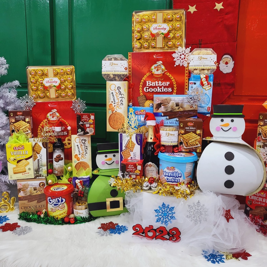 

Paket Dekorasi Hampers Natal Christmas Parcel Hadiah Kue Kering 309