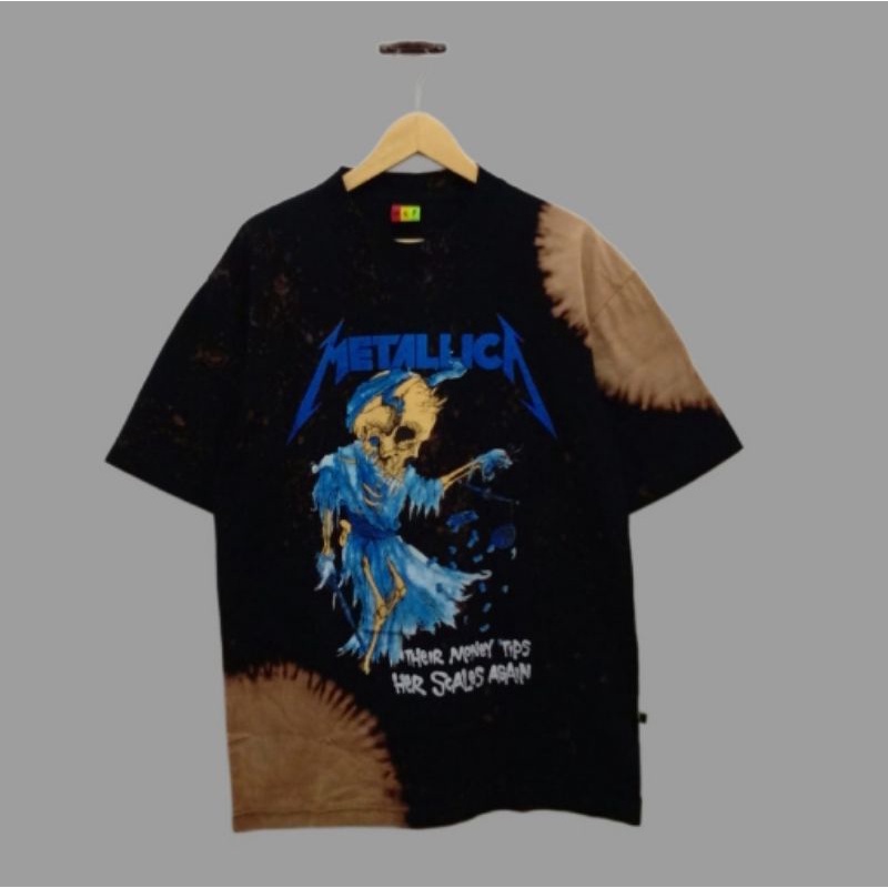 Kaos Baju Metallica Rockabilla Tshirt Tie dye Vintage Oversize