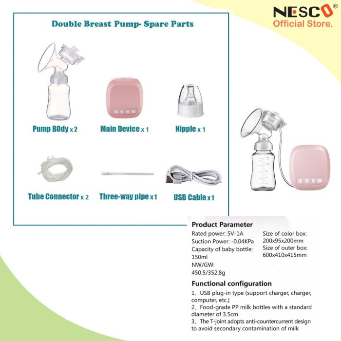 NESCO BREAST PUMP (MANUAL &amp; ELECTRIC)