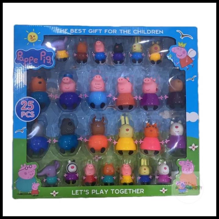 Mainan Anak Peppa Pig Family Keluarga Peppa Pig Figure Set Lengkap