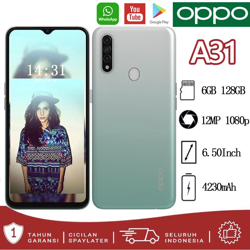 New OPPO A31 ram 6/128gb,Fullset,Garansi 1 Tahun