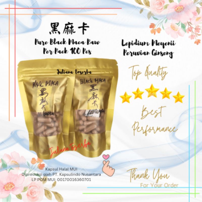 

Ginseng Maca Peru Super / Lepidium Meyenii / Peruvian Ginseng Premium 麻卡 Raw Murni 120 Kapsul Kewibawaan Yang