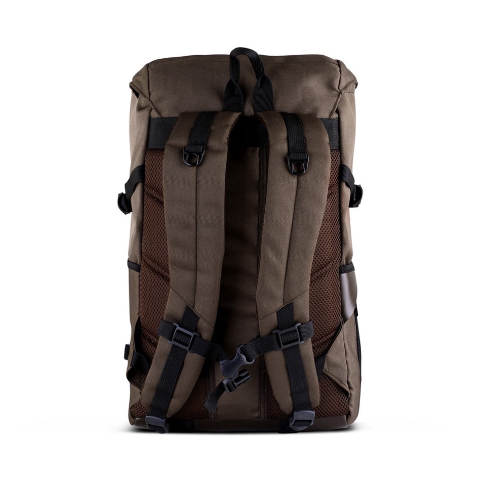 LIDDER BROWN ORIGINAL x ATVA Tas Ransel Casual Coklat Pria Daily Backpack Kuliah Kampus Kerja Kantor Sekolah SMA SMK Remaja Dewasa Tas Punggung Laptop Ukuran Besar 14 Inch Bagpack Distro Premium Outdoor Travel Traveling Bag Keren Terbaru Kekinian Branded