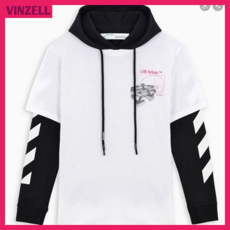 S-5XLPREMIUM Sweater Hoodie mix 2 Jaket Off White Unisex Kombinasi 2 warna L-XXL | Sweater Off White