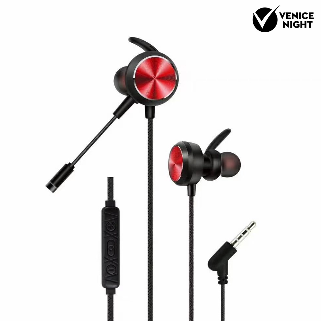 (VNEP) (Berkabel) GM-D3 3.5mm In-ear Earphone dengan Mic untuk Live Streaming/Kursus Online