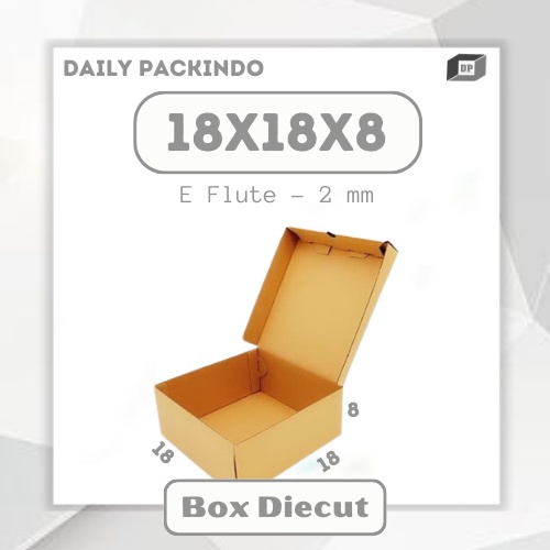 

Kardus/Dus/Packaging Box Cake Dll dll Diecut Ukuran 18x18x8 Cm Polos