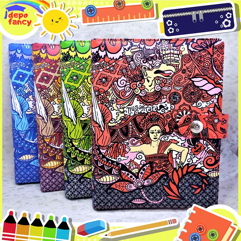 

Map Binder A5 Cover Spon Tebal + Isi Kancing Magnet / Binder Note 4 Warna