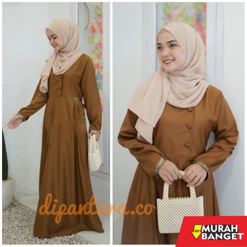 model gamis kombinasi polos terbaru 2022 Gamis Pemda Toyobo Premium Baju Seragam Wanita Guru Baju Di