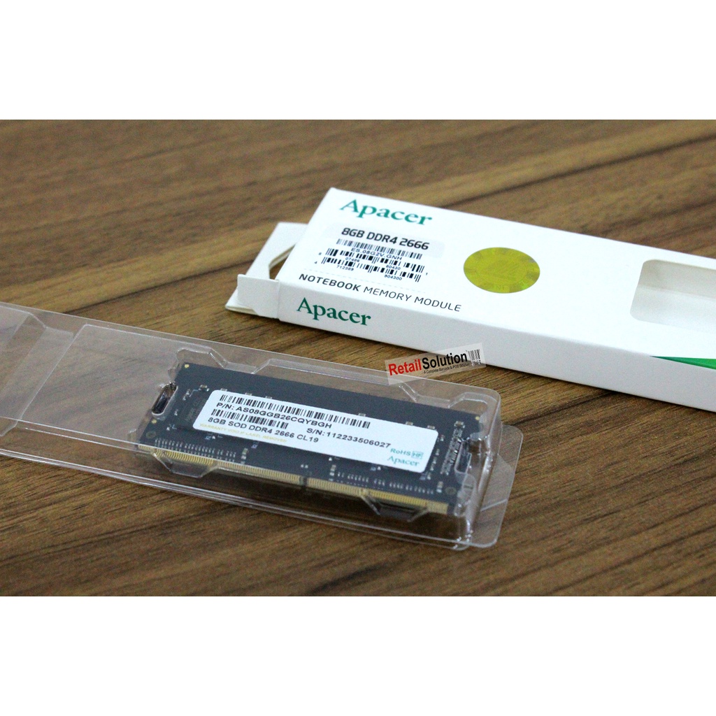 RAM Laptop Mini PC SODIMM DDR4 2666MHz PC-21300 - Apacer 1x 8GB 8 GB