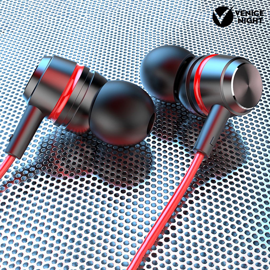 (VNEP) (Berkabel) G26 Earphone High Fidelity Kebisingan Membatalkan Ringan 3.5mm Stereo Olahraga In-ear Gaming Earbud untuk Menelepon