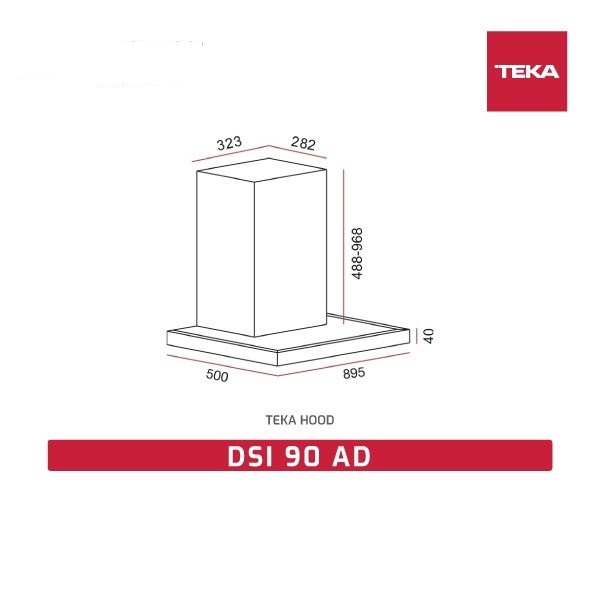 Chimney Hood Teka DSI 90 AD Wall Concept Free Delivery Jabodetabek