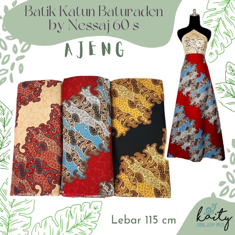Bahan Kain Batik Katun Batu Raden Nessaj Ajeng 60 s