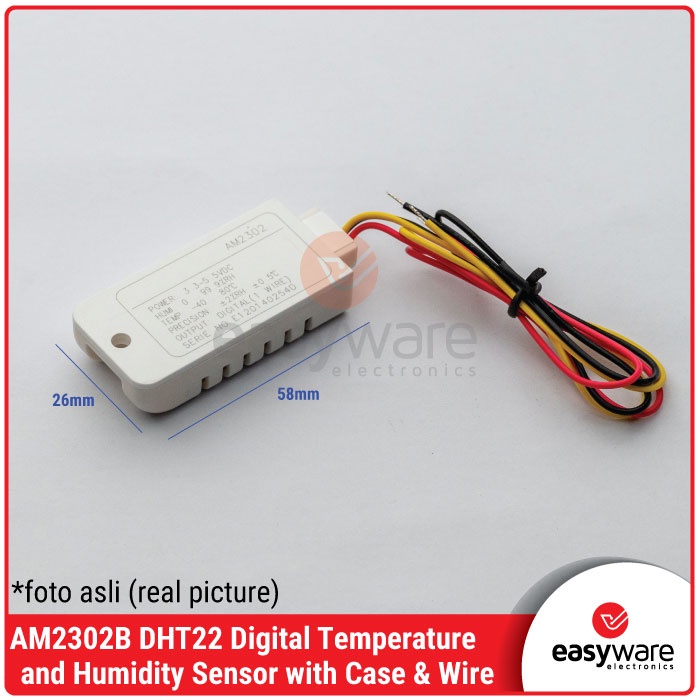 DHT22 DHT-22 AM2302 Humidity &amp; Temperature With Case Wired Sensor Suhu DHT22