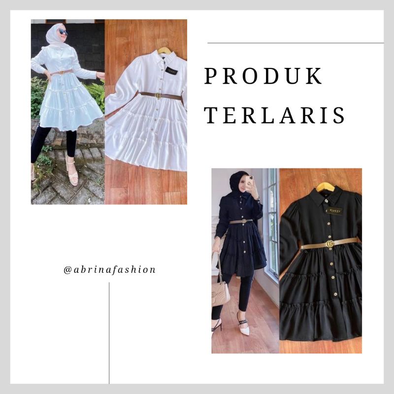 Tunik Eliza Atasan Baju Muslim Wanita Matt Shakila Katun Premium Terbaru | Tunik Wanita Terbaru 2023