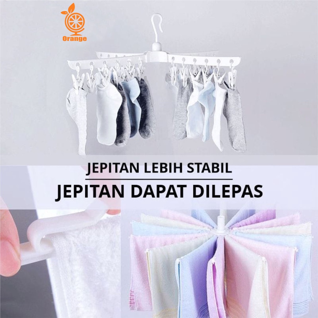 Jemuran Baju Bayi Gantungan Berdiri 3 Susun Jemuran Menara Jemuran Handuk Gantungan Serbaguna Preorder