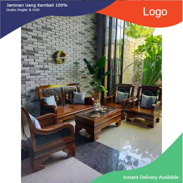 TERMURAH  KURSI TAMU SEMUT JATI 2111MEJA SET KURSI TAMU MINIMALIS KURSI SEMUT JATI (di kirim langsun