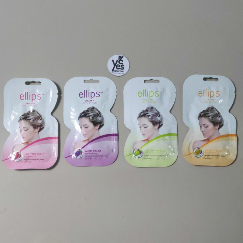 Ellips vitamin hair mask elips masker rambut bervolume rusak lembut menutrisi menguatkan treatment