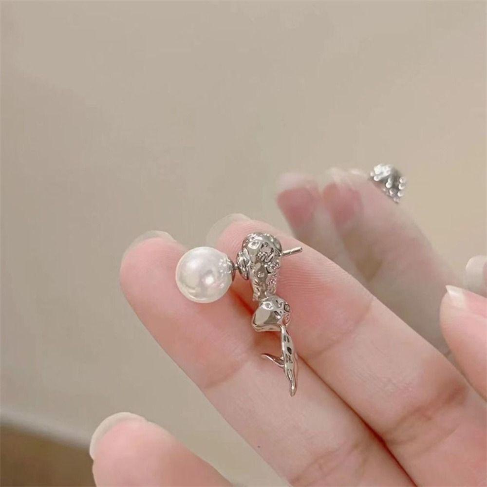 Mxbeauty Anting Gaya Korea Hadiah Pernikahan 1pasang Keren Dan Lucu Indah Mutiara Air Tawar Perhiasan Fashion