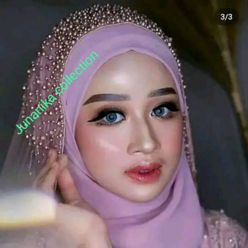 slayer pengantin / slayer mutiara tabur / veil pengantin / veil wedding / slayer pesta