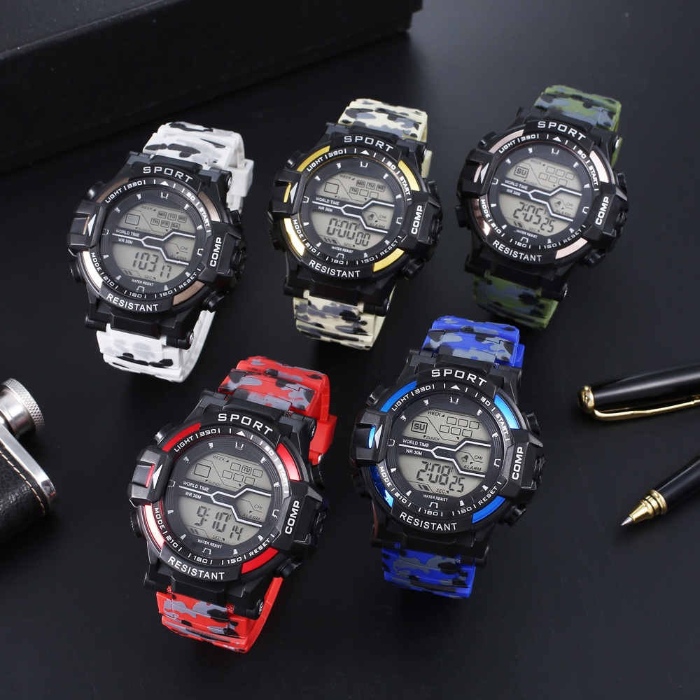 JAM Tangan PRIA Water Resist STRAP RUbber Import Water poof WATCH analog sport MEN M50 M49 M06