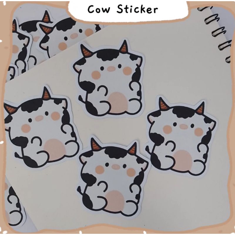 

(PCS) STICKER SAPI LUCU HARGA TERMURAH HIASAN JURNAL DAN SCRAPBOOK | STICKER HVS