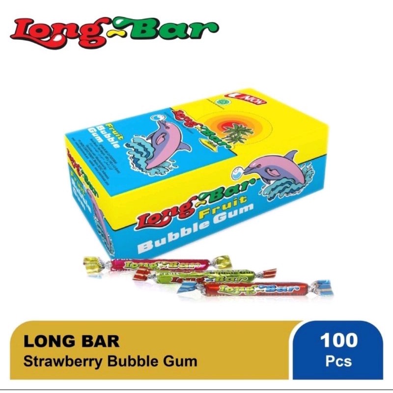 

permen karet long bar isi 100pcs