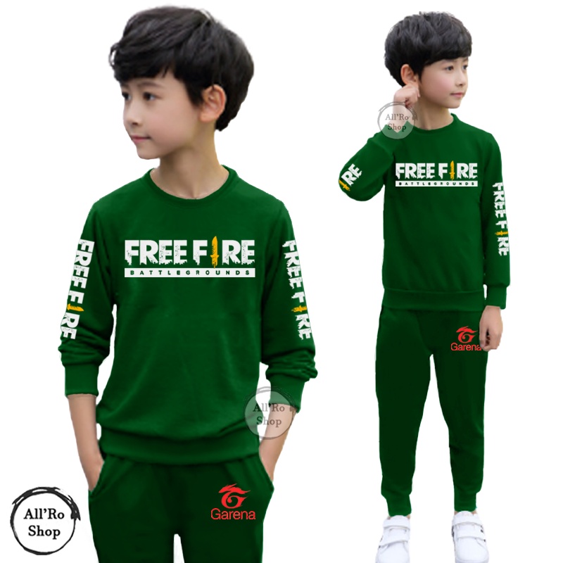 Baju Setelan Anak Remaja ABG UNISEX Olahraga Senam Motif FF EP EP FREE FIRE Booyah Stelan Anak Laki Usia 5 sampai 13 tahun ARS 00053