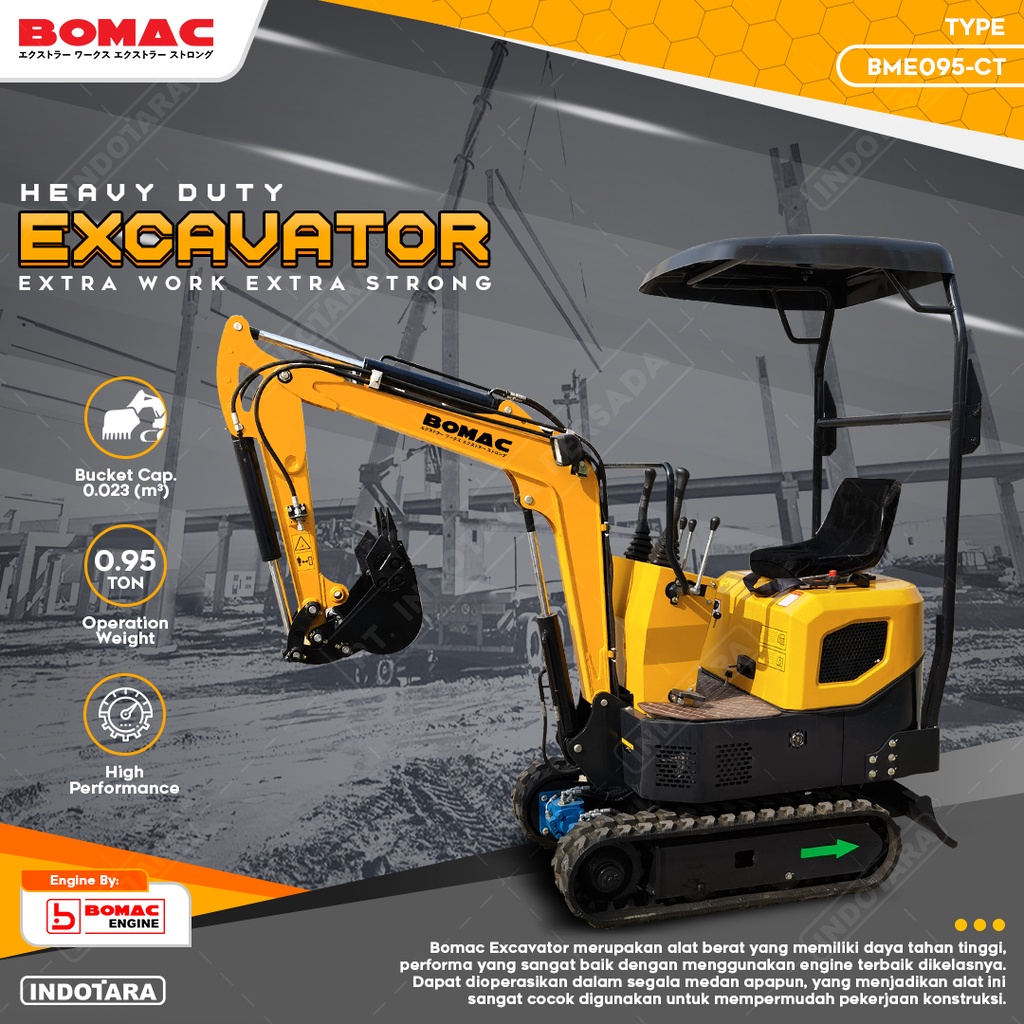 BOMAC MINI EXCAVATOR BME095-CT