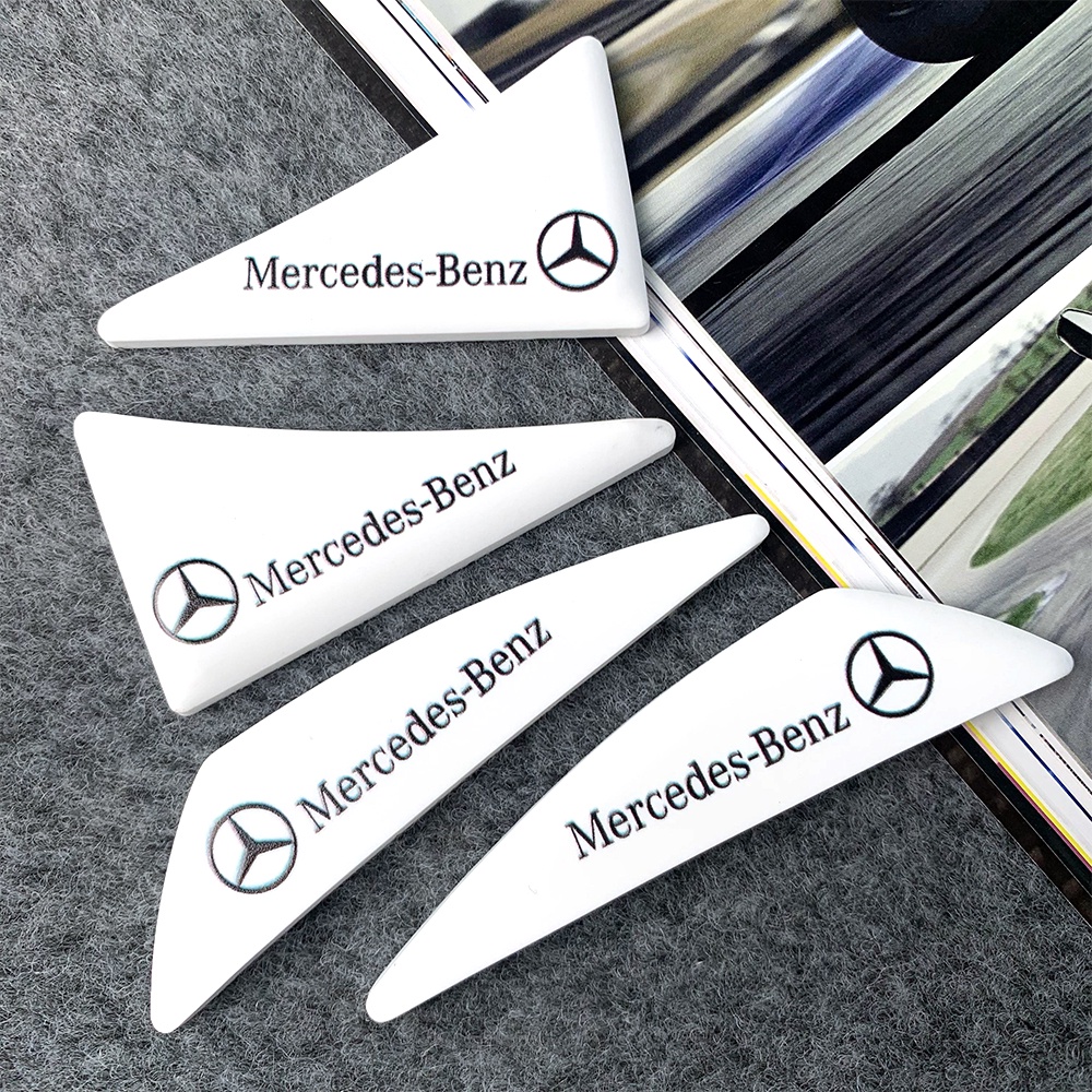 Mercedes-Benz AMG Stiker Perlindungan Sudut Pintu Mobil Anti Tabrakan Silikon Gores Logo Karet C200 E260 S350L Kelas GLK GLA W204 W251