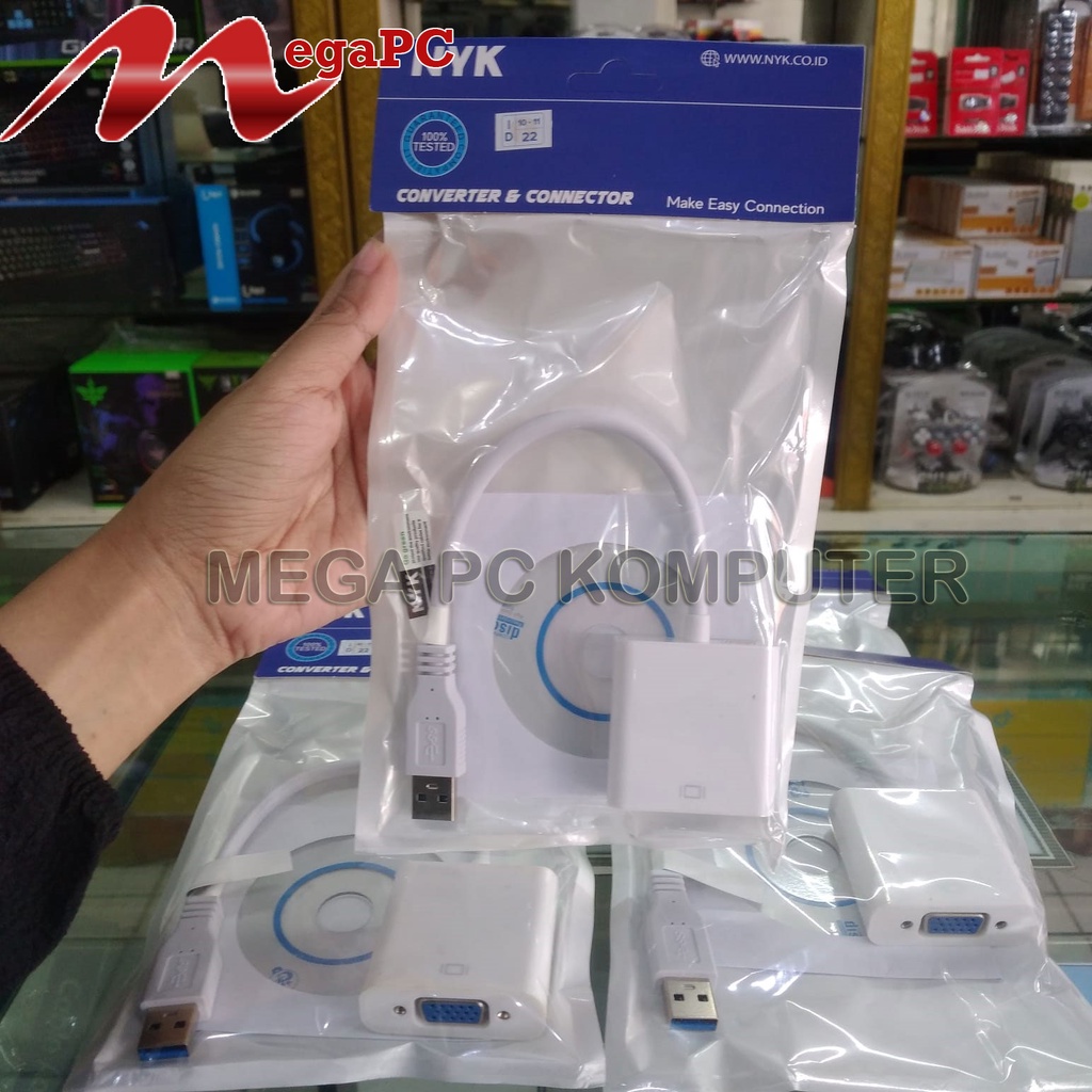 Converter Kabel USB 3.0 to Port VGA NYK Baru