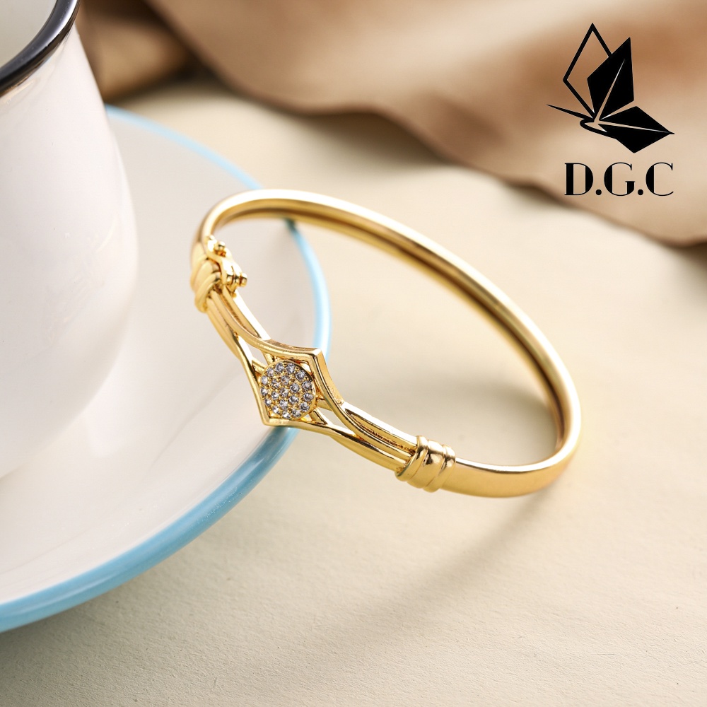 D.G.C✨Gelang Tangan Titanium Anti Karat Rose Gold Fashion Aksesoris Korea Wanita D562