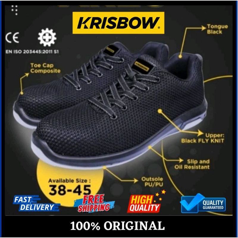 Krisbow Sepatu Safety Ares Sepatu Pengaman safety shoes