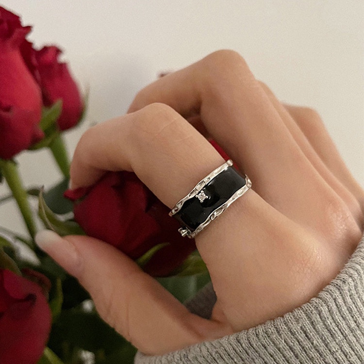 Cincin Bahan Metal Gaya Retro Korea Untuk Aksesoris